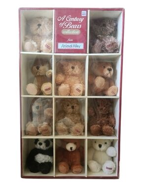 Animal Alley A Century of Bears Collection Boxed Set Of 11 Plush Bears